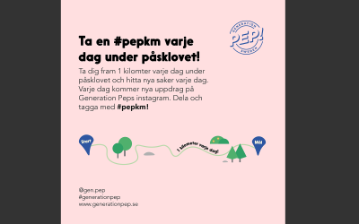 Crozz & Generation Pep önskar en härlig och aktiv familjepåsk – Häng med på Pep kilometern